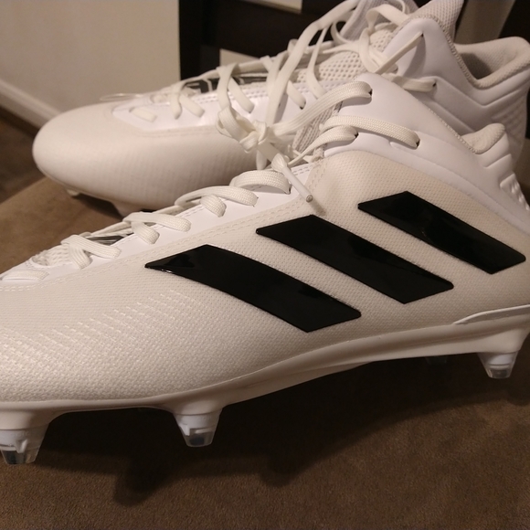 Sz 12.5 Adidas Freak Carbon Football Cleats FX2114 White Black Stripes Rare size - Picture 6 of 10
